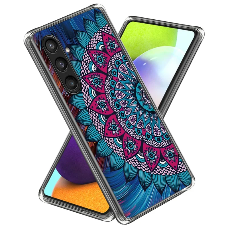 For Samsung Galaxy S24 TPU Phone Case Protective Phone Cover Pattern Printing - Mandala Flower