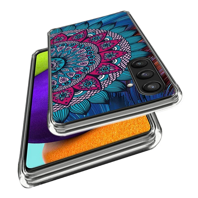 For Samsung Galaxy S24 TPU Phone Case Protective Phone Cover Pattern Printing - Mandala Flower