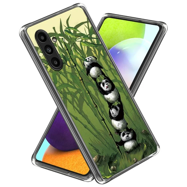 Per Samsung Galaxy A14 4G / 5G TPU Case Pattern Printing Mobile Phone Cover - Stacking Pandas