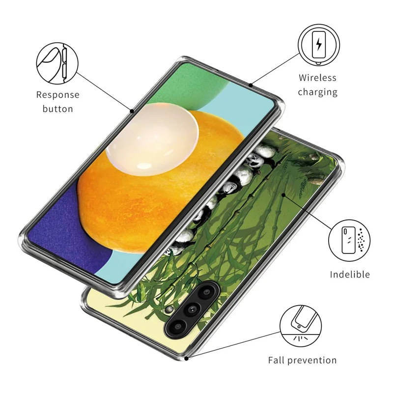Per Samsung Galaxy A14 4G / 5G TPU Case Pattern Printing Mobile Phone Cover - Stacking Pandas