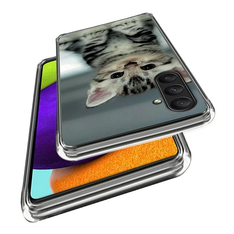 For Samsung Galaxy A25 5G (Global) (161.0 x 76.5 x 8.3mm) TPU Case Phone Cover IMD Pattern Printing - Cute Cat