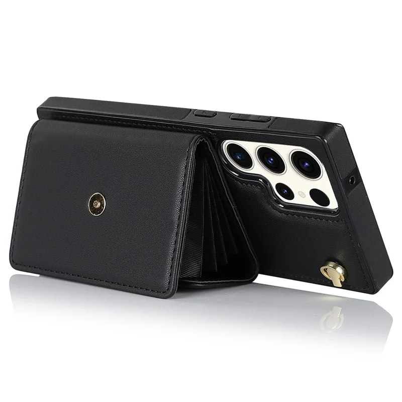 Pour Samsung Galaxy S24 Ultra RFID Blocking Card Slots Cover Phone Card Case - Noir