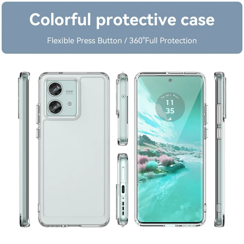 Серия Конфеты Для Motorola Edge 40 Neo 5g Back Guard Case Clear Tpu Cover Cover - Прозрачный