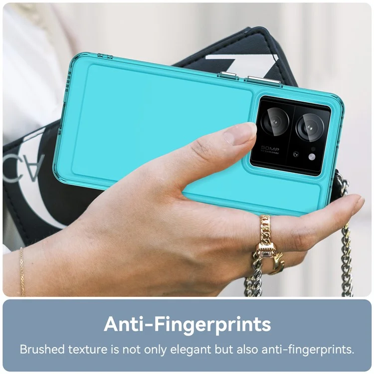 Candy Series for Xiaomi 13T / 13T Pro Clear TPU Back Case Fall Proof Mobile Phone Cover - Transparent Blue