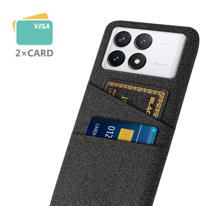 For Xiaomi Redmi K70E 5G / Poco X6 Pro 5G Dual Card Slots Phone Case Protective PC Cover - Black