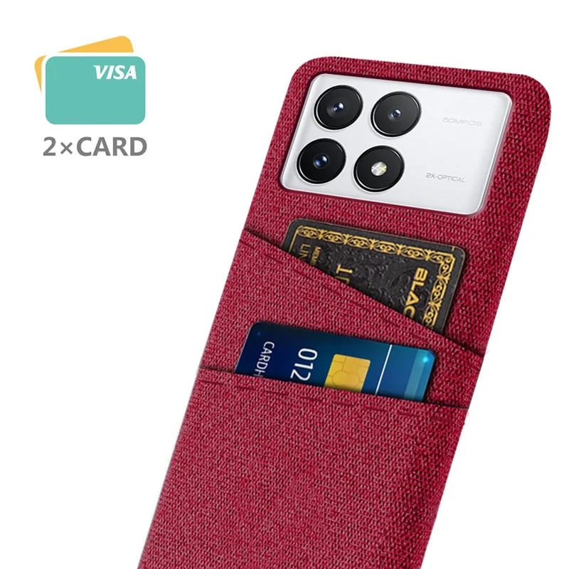 For Xiaomi Redmi K70E 5G / Poco X6 Pro 5G Dual Card Slots Phone Case Protective PC Cover - Red