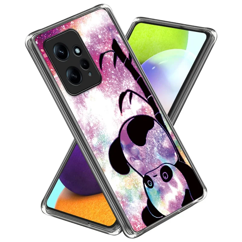 For Xiaomi Redmi Note 12 4G Case Soft TPU IMD Pattern Printing Phone Shell - Cute Panda