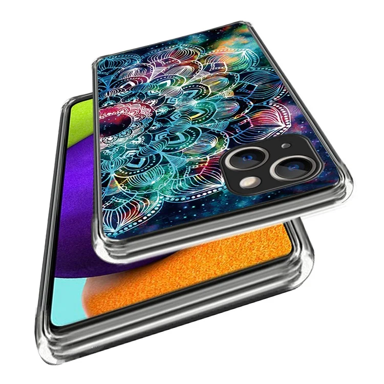For iPhone 15 Plus TPU Case Anti-scratch Pattern Printing Phone Back Protector - Datura Flower