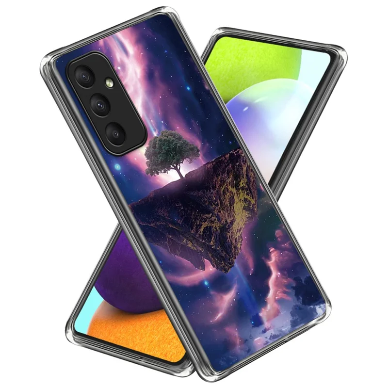 För Samsung Galaxy A55 5G TPU-hölje Mönster Slim Design - Aurora Night