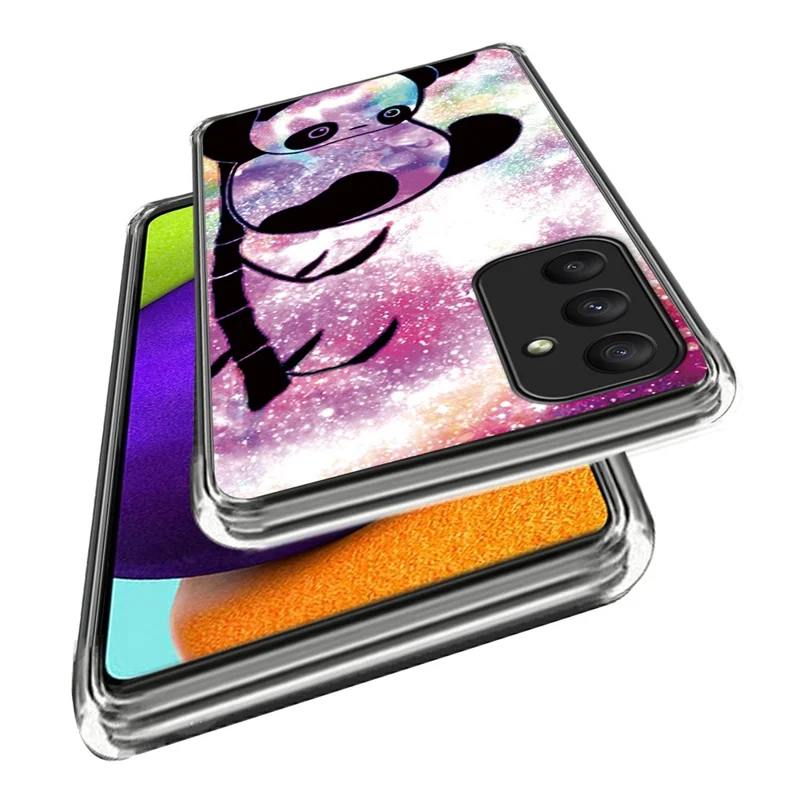 For Samsung Galaxy A55 5G TPU-telebeskyttelse med mønster og slank design - Panda