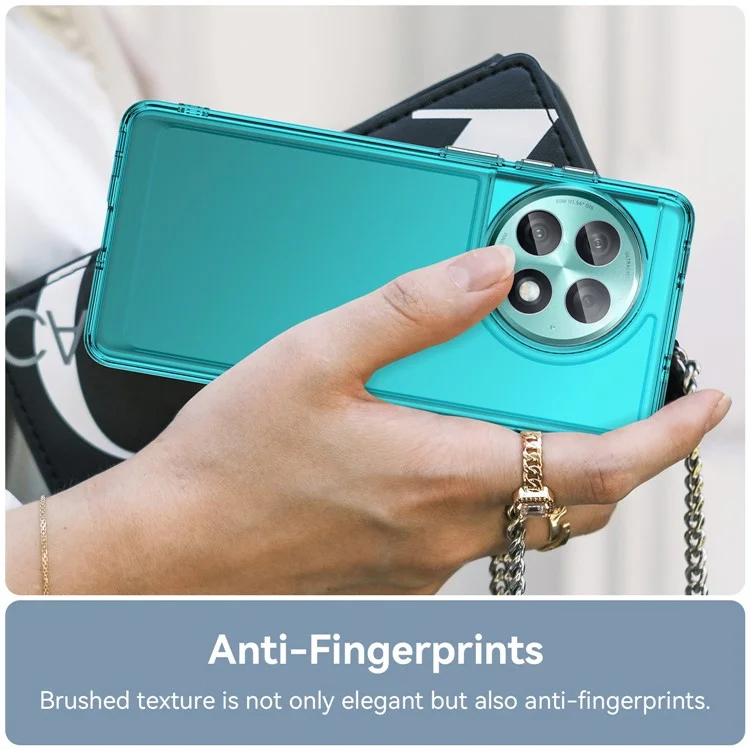 Para OnePlus Ace 2 Pro 5G Funda Candy Series Absorción de Golpes Funda de Teléfono Móvil de TPU - Azul Transparente