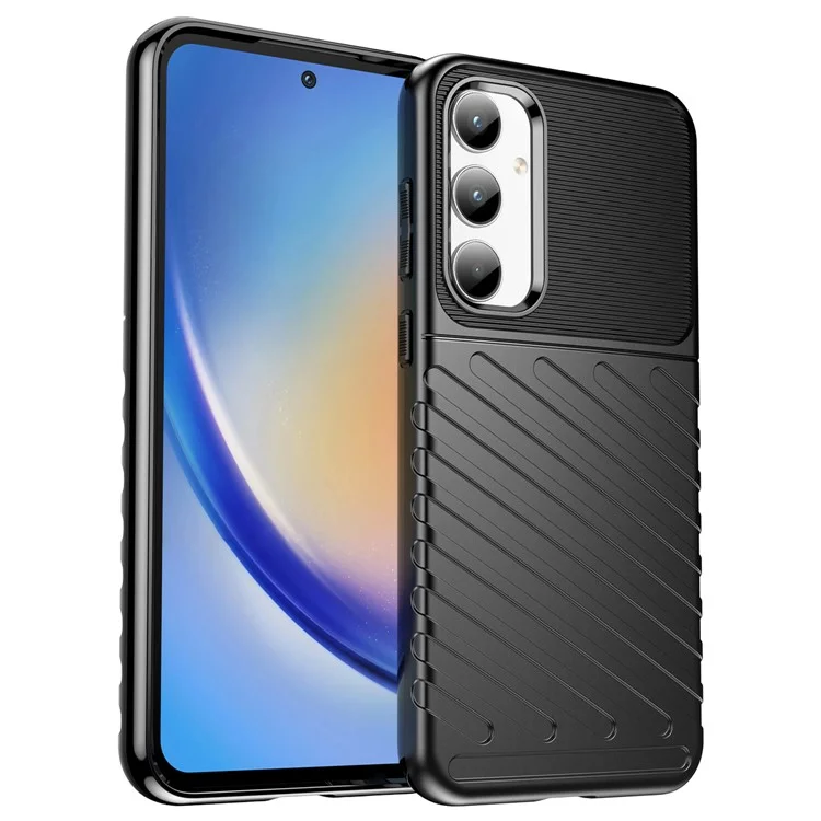 Thunder Series für Samsung Galaxy A35 5G Cases Stoßabsorbierender TPU-Handyhülle - Schwarz
