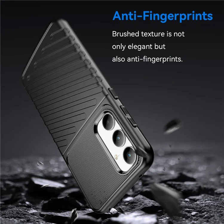 Thunder Series für Samsung Galaxy A35 5G Cases Stoßabsorbierender TPU-Handyhülle - Schwarz