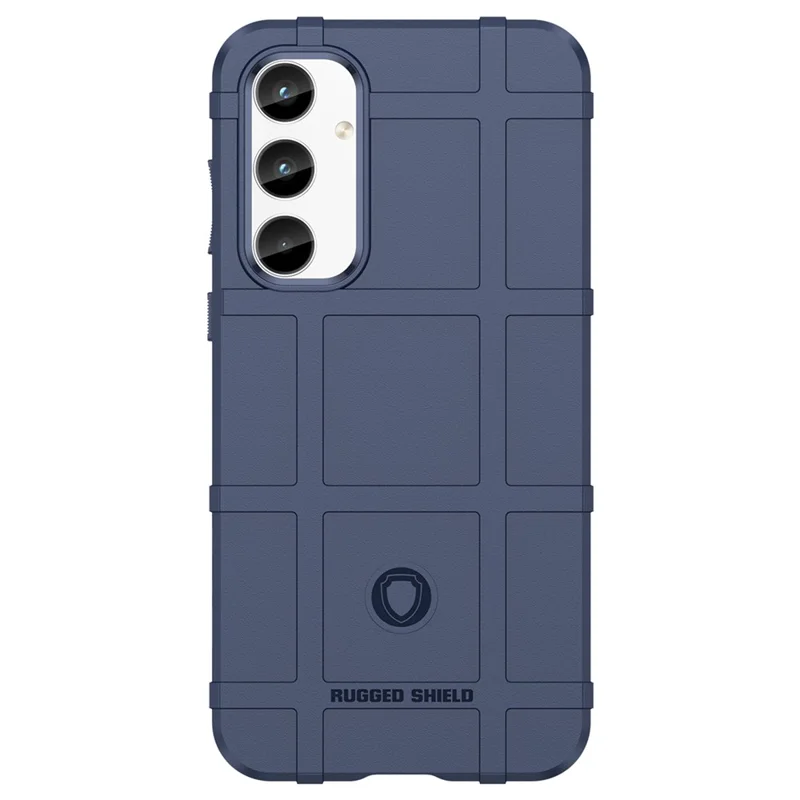 For Samsung Galaxy A35 5G TPU Phone Case Shockproof Cell Phone Cover with Square Grid Texture - Blue