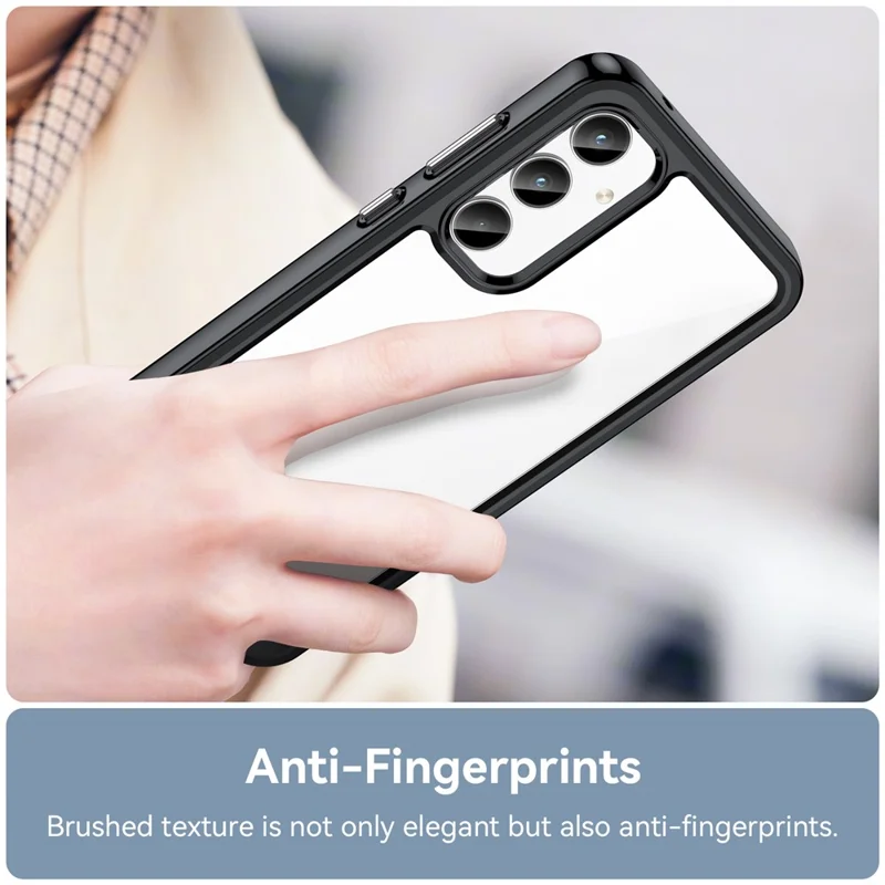 Pour Samsung Galaxy A35 5G Étui TPU + Acrylique Hybrid Phone Cover - Noir
