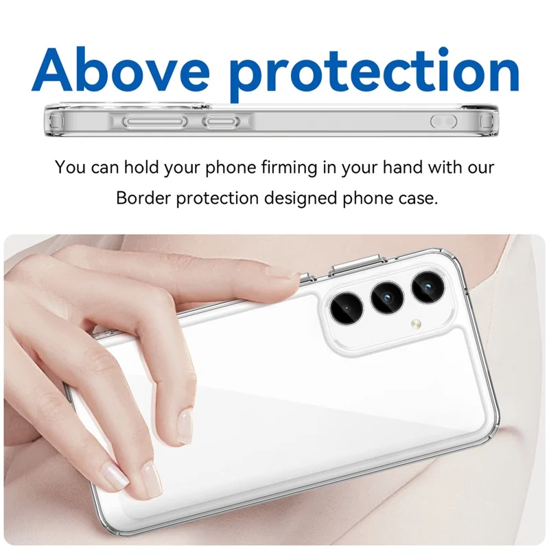 For Samsung Galaxy A35 5G Case TPU+Acrylic Hybrid Phone Cover - Transparent
