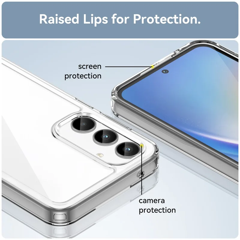 For Samsung Galaxy A35 5G Case TPU+Acrylic Hybrid Phone Cover - Transparent