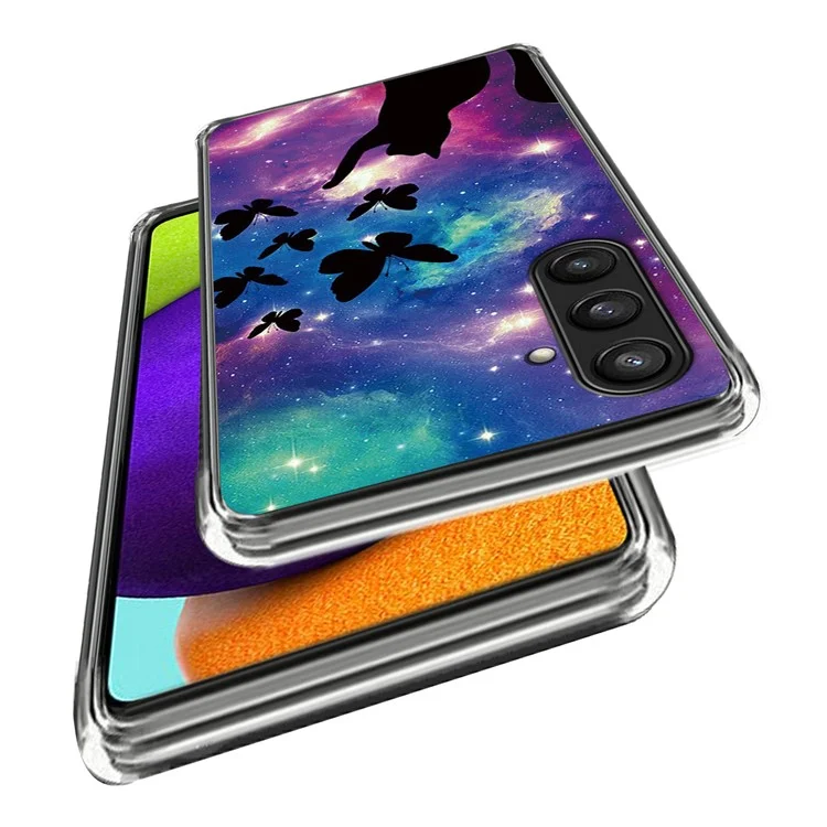 Для Samsung Galaxy S23 FE IMD узорный чехол Мягкий TPU противоударный задняя крышка - Кошка и бабочки