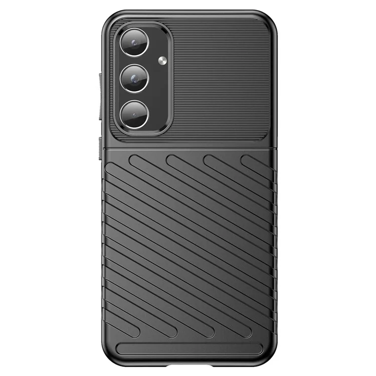 Serie Thunder para Samsung Galaxy A55 5G Funda de teléfono Funda de teléfono flexible de TPU - Negro
