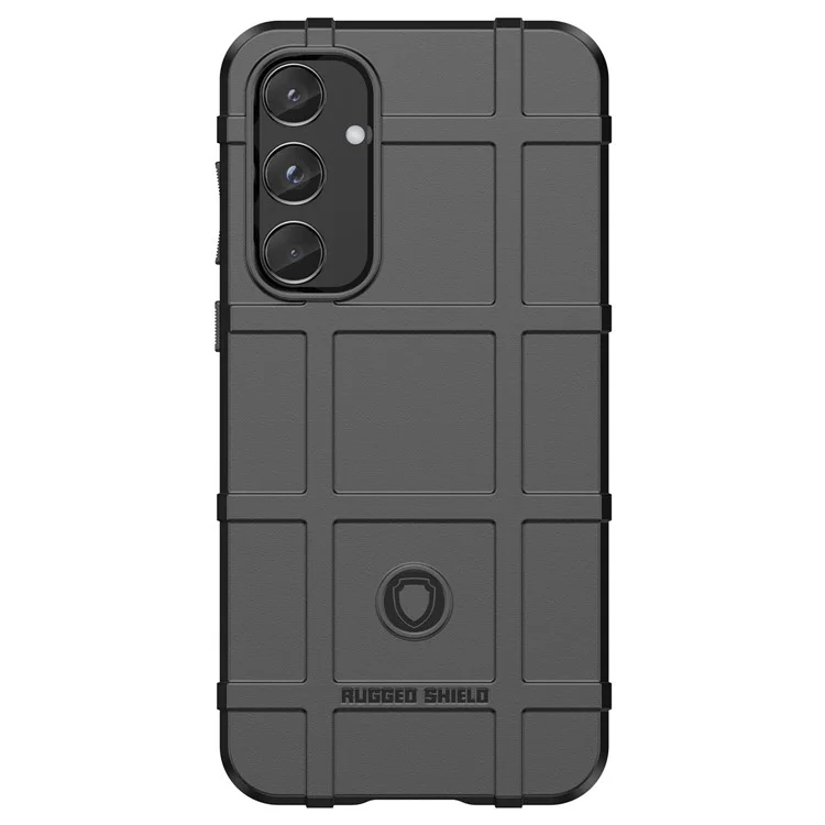 Para Samsung Galaxy A55 5G Case Anti-Scratch Square Grid TPU Shell Phone Cover - Preto