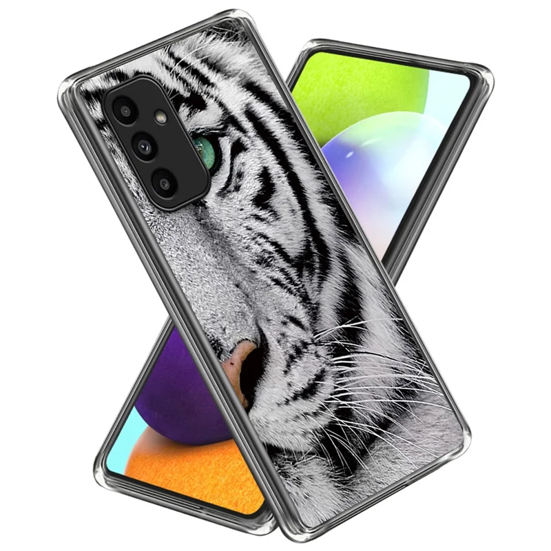 For Samsung Galaxy A15 4G / 5G TPU Phone Case Pattern Printing Anti-Scratch Shockproof - Tiger Head
