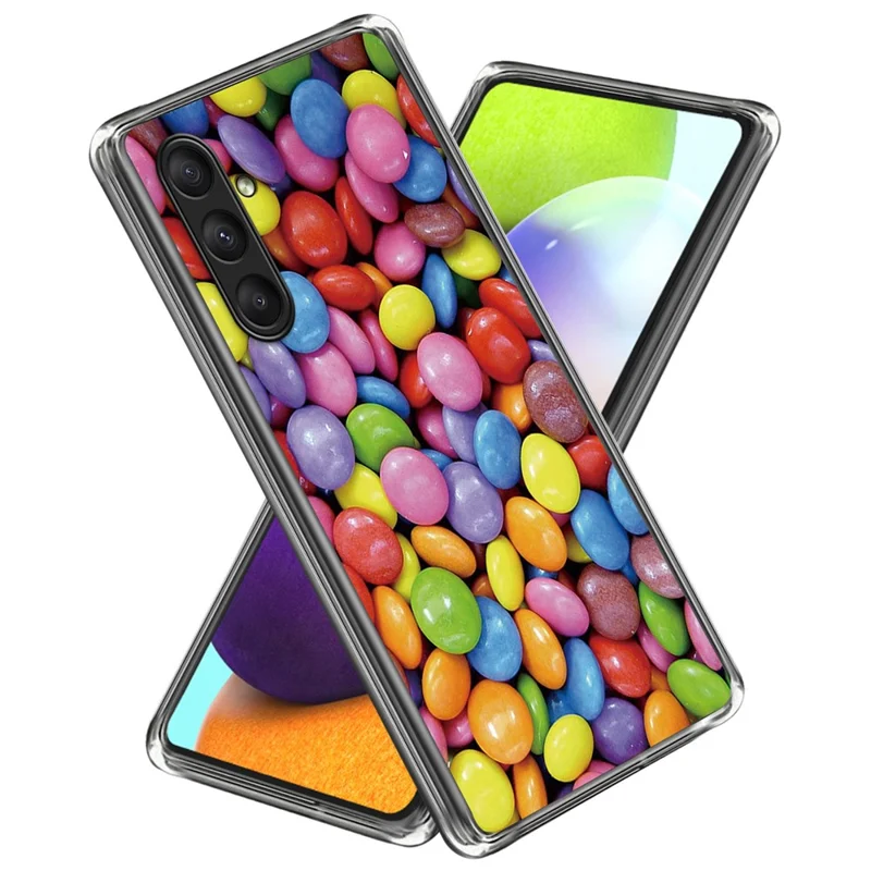 For Samsung Galaxy A25 5G (Global) (161.0 x 76.5 x 8.3mm) Case Pattern Printing TPU Phone Cover - Rainbow Candy