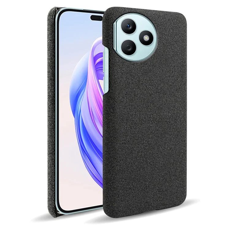 Funda de teléfono resistente a los arañazos For Honor X50i+ 5G con tela y protección de PC - Negro