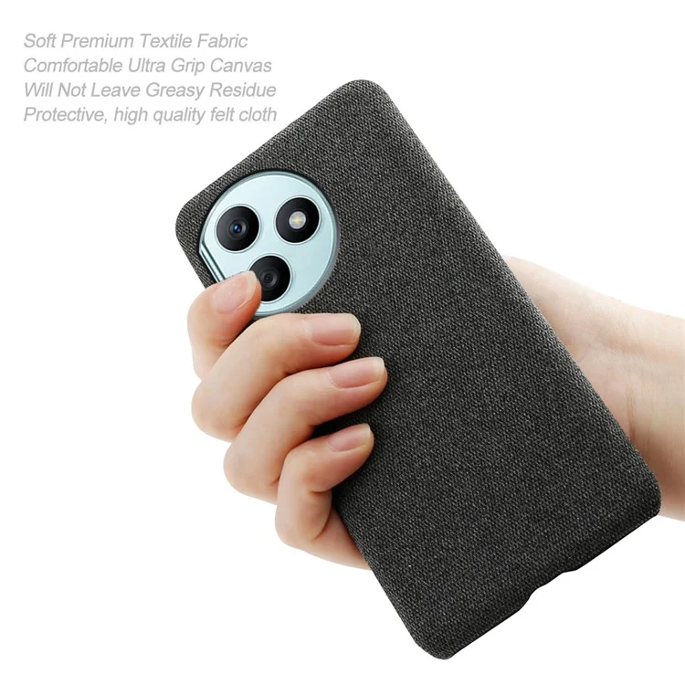 Funda de teléfono resistente a los arañazos For Honor X50i+ 5G con tela y protección de PC - Negro