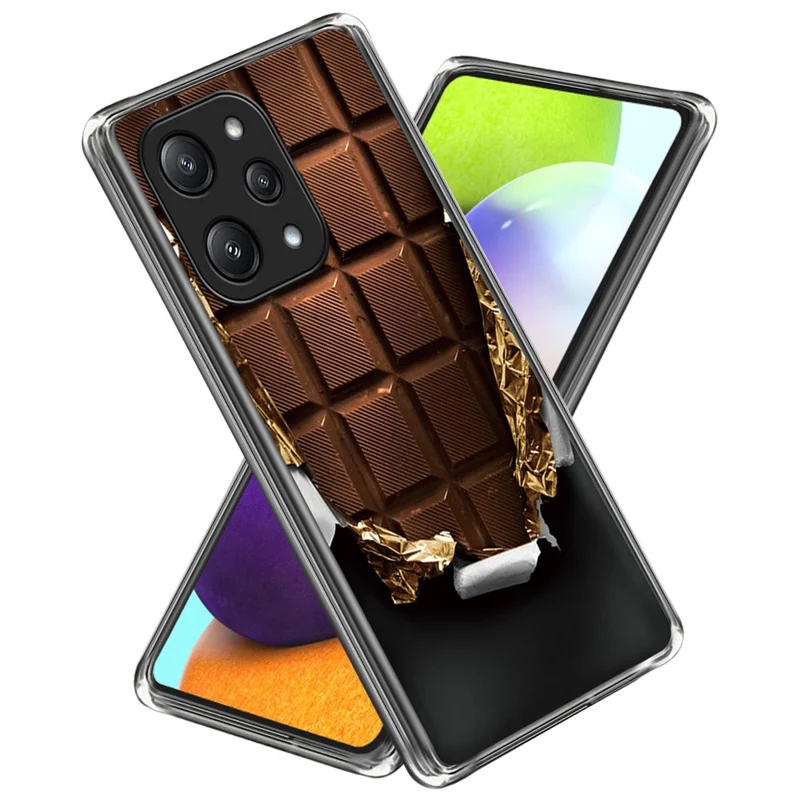 For Xiaomi Redmi 12 5G (Global) / Poco M6 Pro 5G Case Pattern Printing TPU Phone Cover - Chocolate