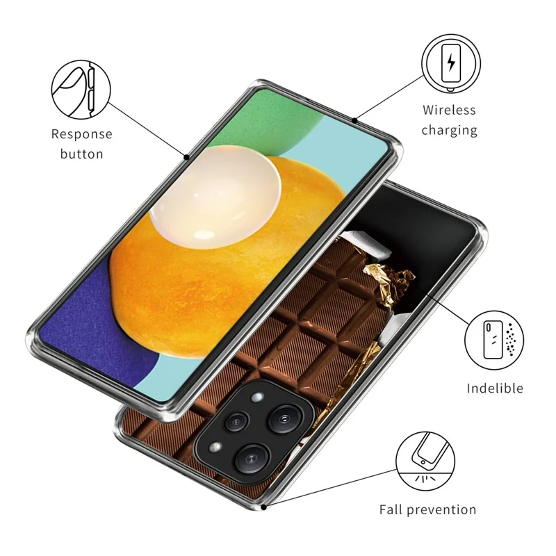 For Xiaomi Redmi 12 5G (Global) / Poco M6 Pro 5G Case Pattern Printing TPU Phone Cover - Chocolate