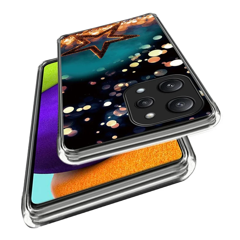 For Xiaomi Redmi 12 5G (Global) / Poco M6 Pro 5G Case Pattern Printing TPU Phone Cover - Five-Pointed Star