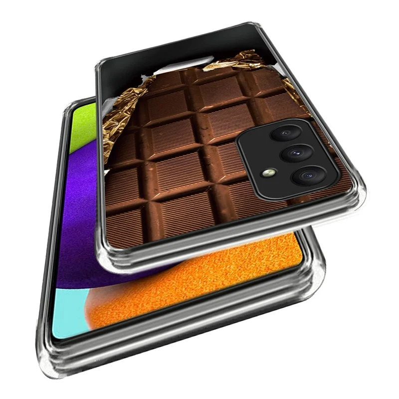 Pour Samsung Galaxy A35 5G Étui Soft TPU Slim Cover de téléphone Impression motif - Chocolat
