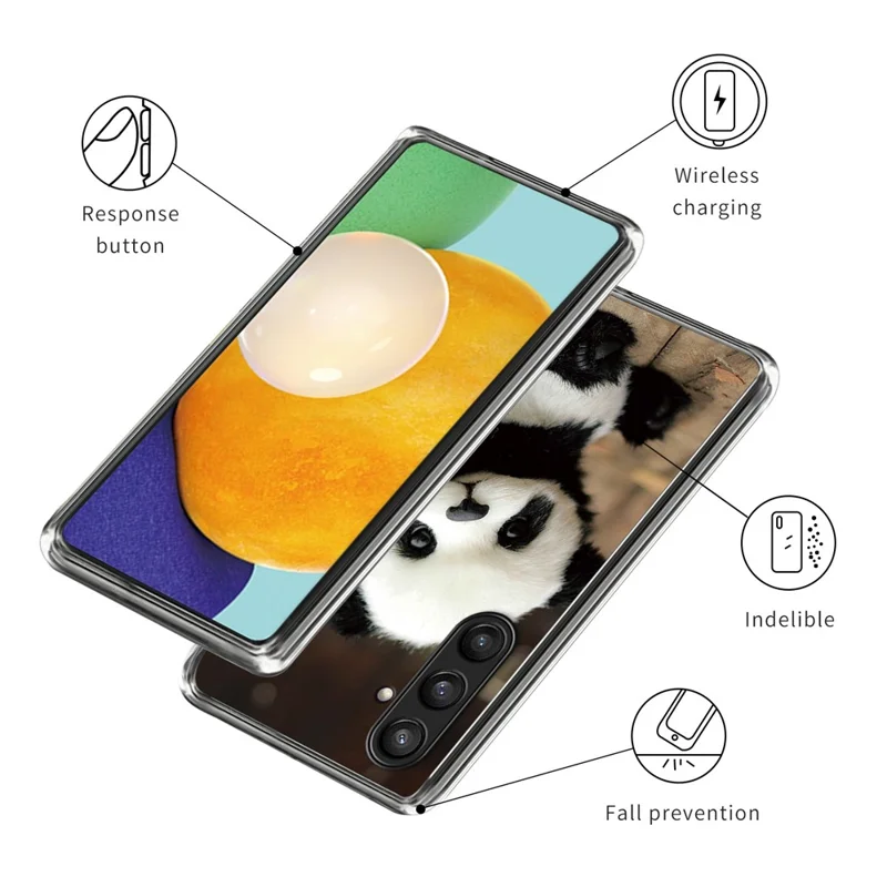 Folia na telefon Samsung Galaxy S23 FE, miękka obudowa TPU z nadrukiem motywu - Panda