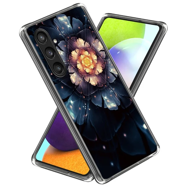 Para Samsung Galaxy S24 TPU Phone Case Pattern Printing Protective Cover - Flor Colorida