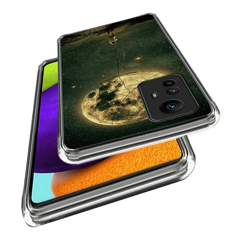 For Xiaomi Redmi Note 12S 4G Pattern Printing TPU Case Slim Phone Cover - Moon