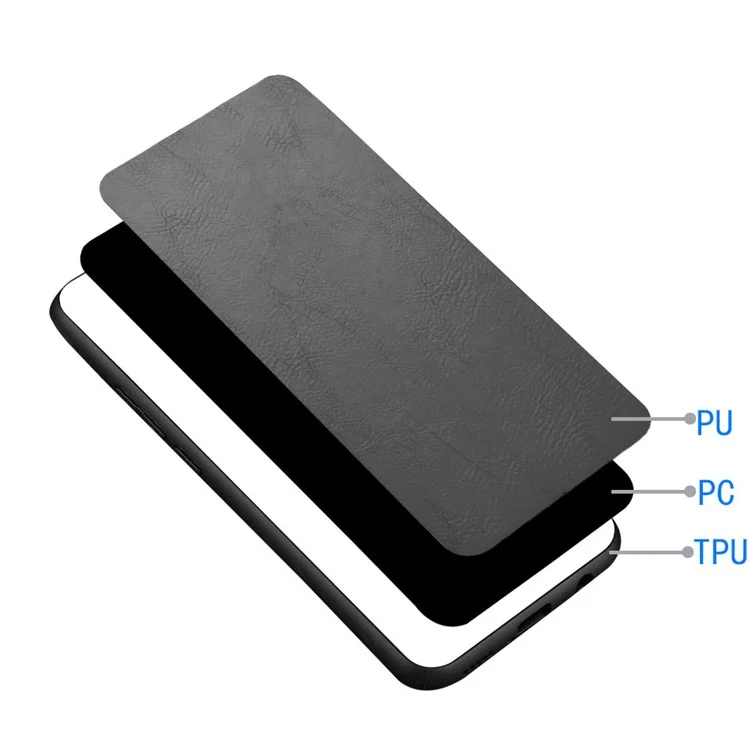 Чехол для телефона For Honor X9b 5G / Magic6 Lite 5G, кожаное покрытие TPU+PC с линией строчки - черный