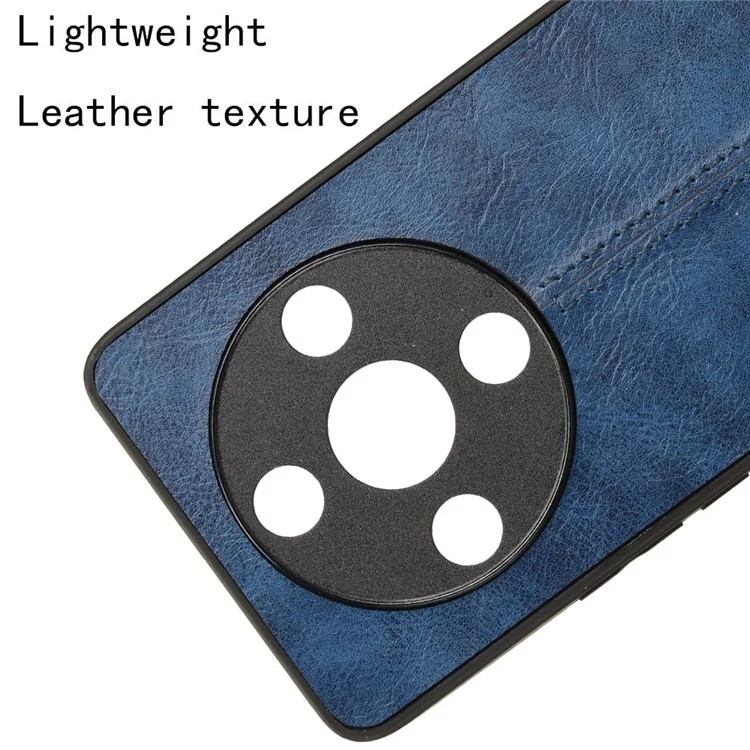 For Honor Magic6 Lite 5G / X9b 5G Case Cowhide Texture Stitching Line Cover - Blue