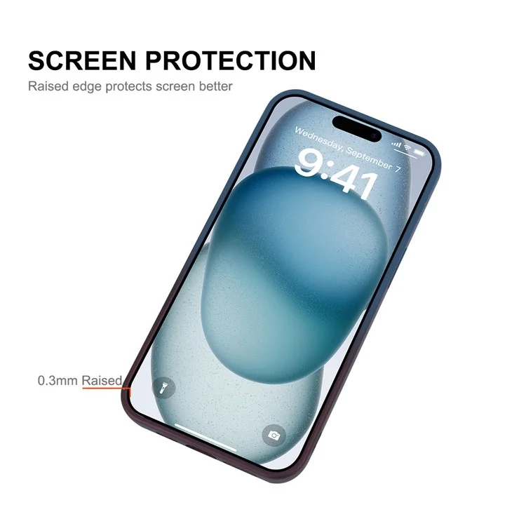 ENAKY HAT PRINCE For iPhone 15 Magnetic Case Silicone Cover Compatible with MagSafe - Dark Blue