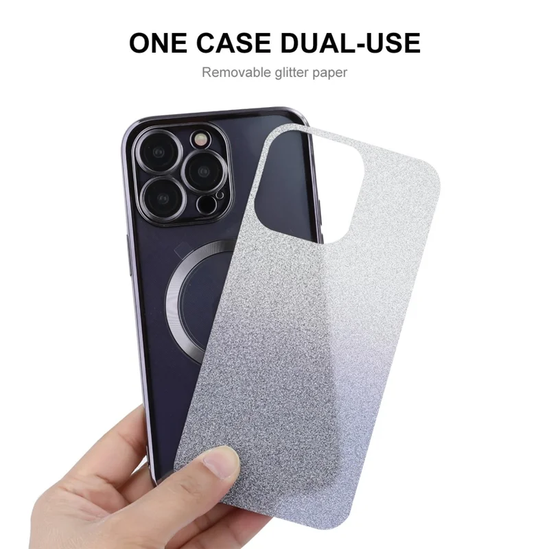 ENAKY HAT PRINCE For iPhone 13 Pro Max Magnetic Case Tempered Glass Lens Protector TPU Cover - Purple