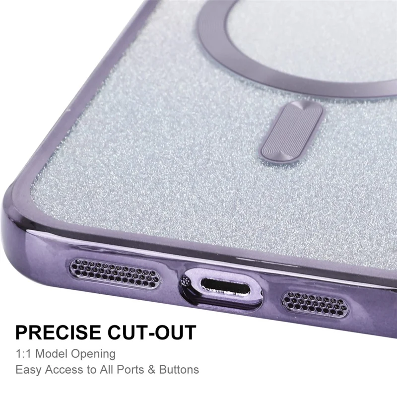 ENAKY HAT PRINCE For iPhone 13 Pro Max Magnetic Case Tempered Glass Lens Protector TPU Cover - Purple