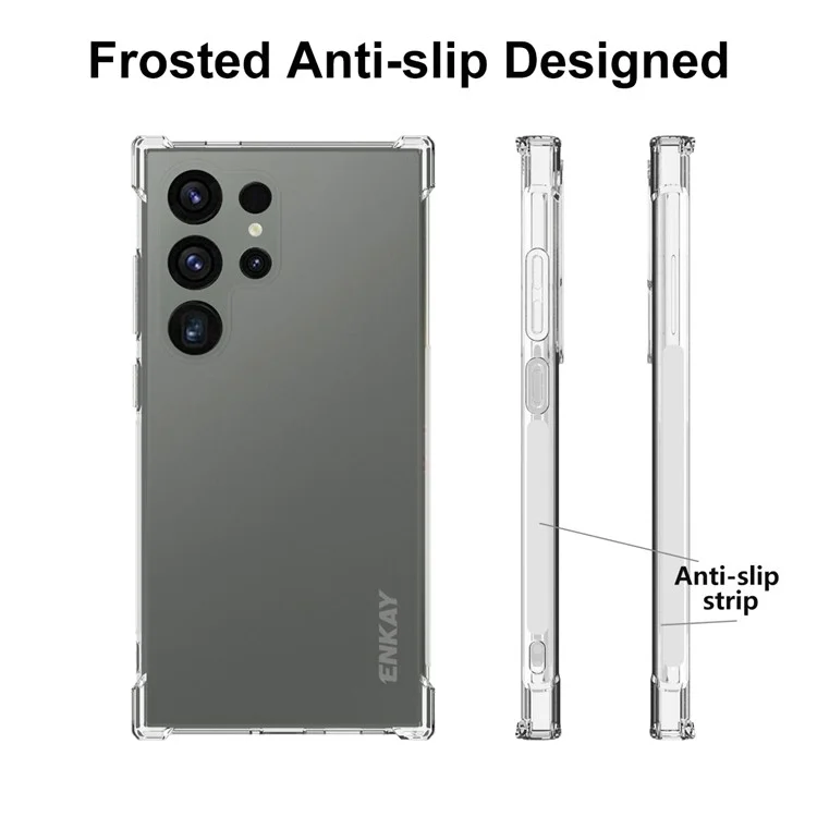 ENKAY HAT PRINCE Für Samsung Galaxy S24 Ultra HD Clear Case Anti-drop Verstärkte Ecken Schale