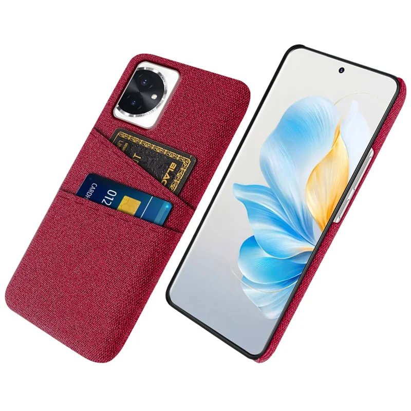 For Honor 100 5G Phone Case Dual Card Slots Protective Cover - Red
