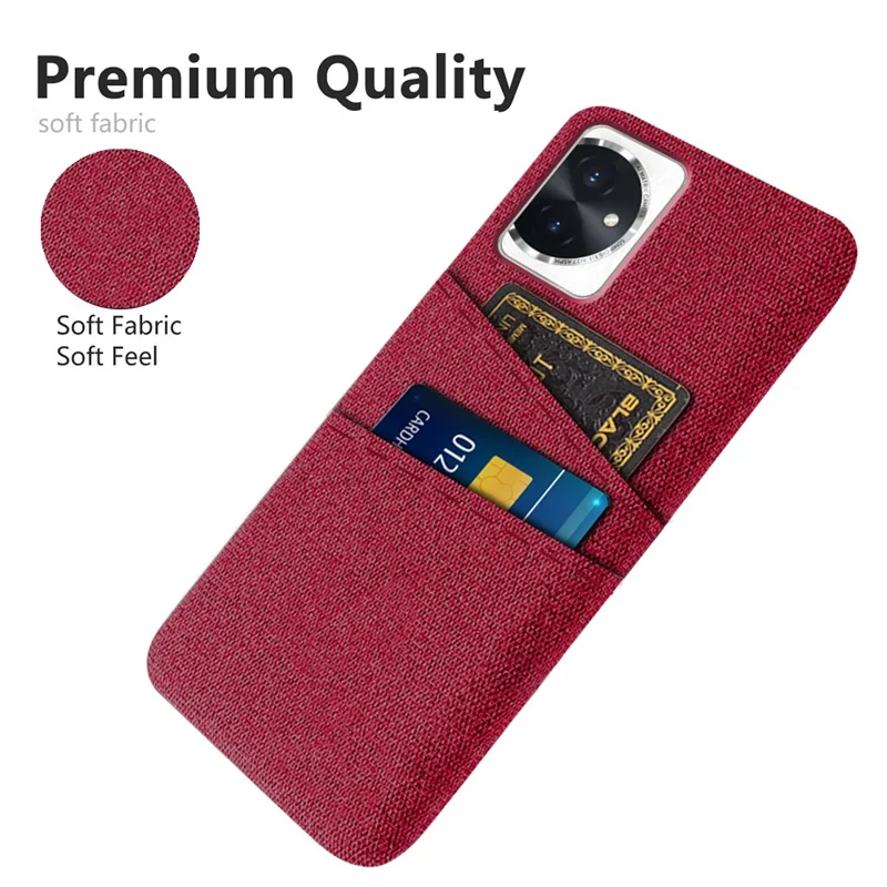 For Honor 100 5G Phone Case Dual Card Slots Protective Cover - Red