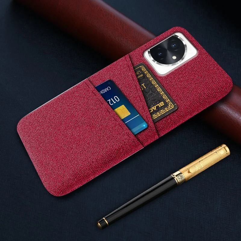 For Honor 100 5G Phone Case Dual Card Slots Protective Cover - Red