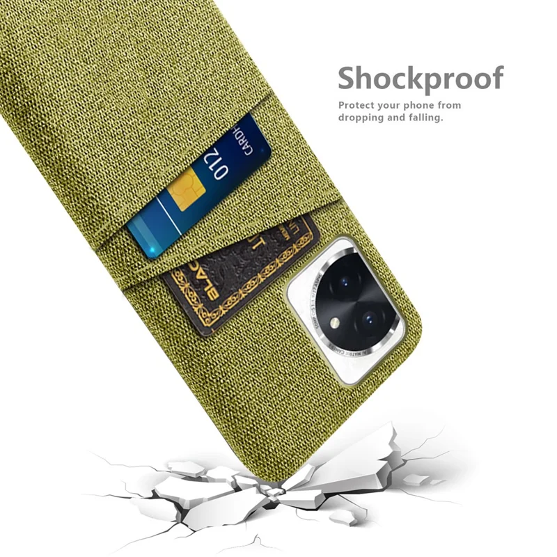 For Honor 100 5G Phone Case Dual Card Slots Protective Cover - Yellow