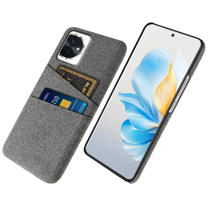For Honor 100 5G Phone Case Dual Card Slots Protective Cover - Grey