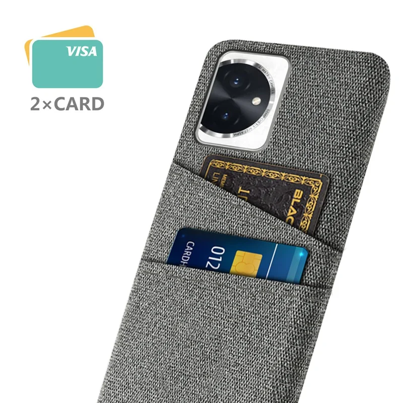 For Honor 100 5G Phone Case Dual Card Slots Protective Cover - Grey