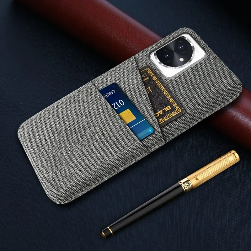 For Honor 100 5G Phone Case Dual Card Slots Protective Cover - Grey