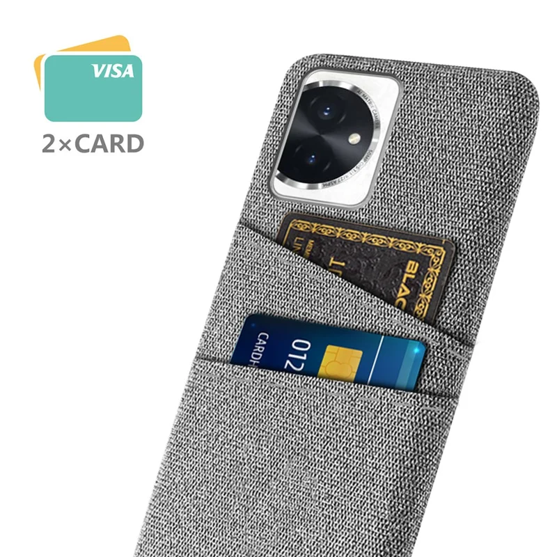 For Honor 100 5G Phone Case Dual Card Slots Protective Cover - Light Grey