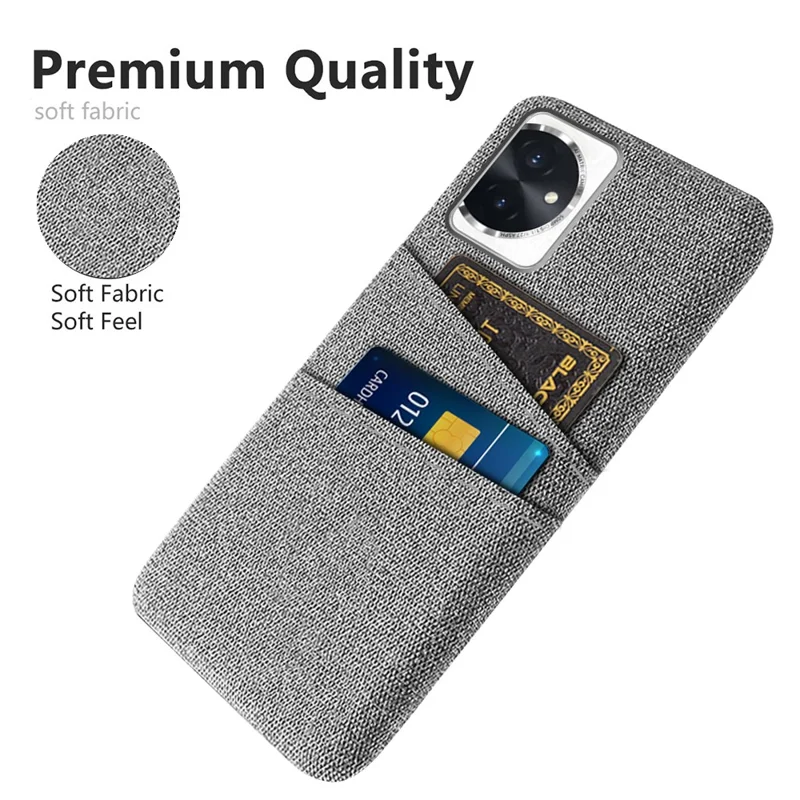 For Honor 100 5G Phone Case Dual Card Slots Protective Cover - Light Grey